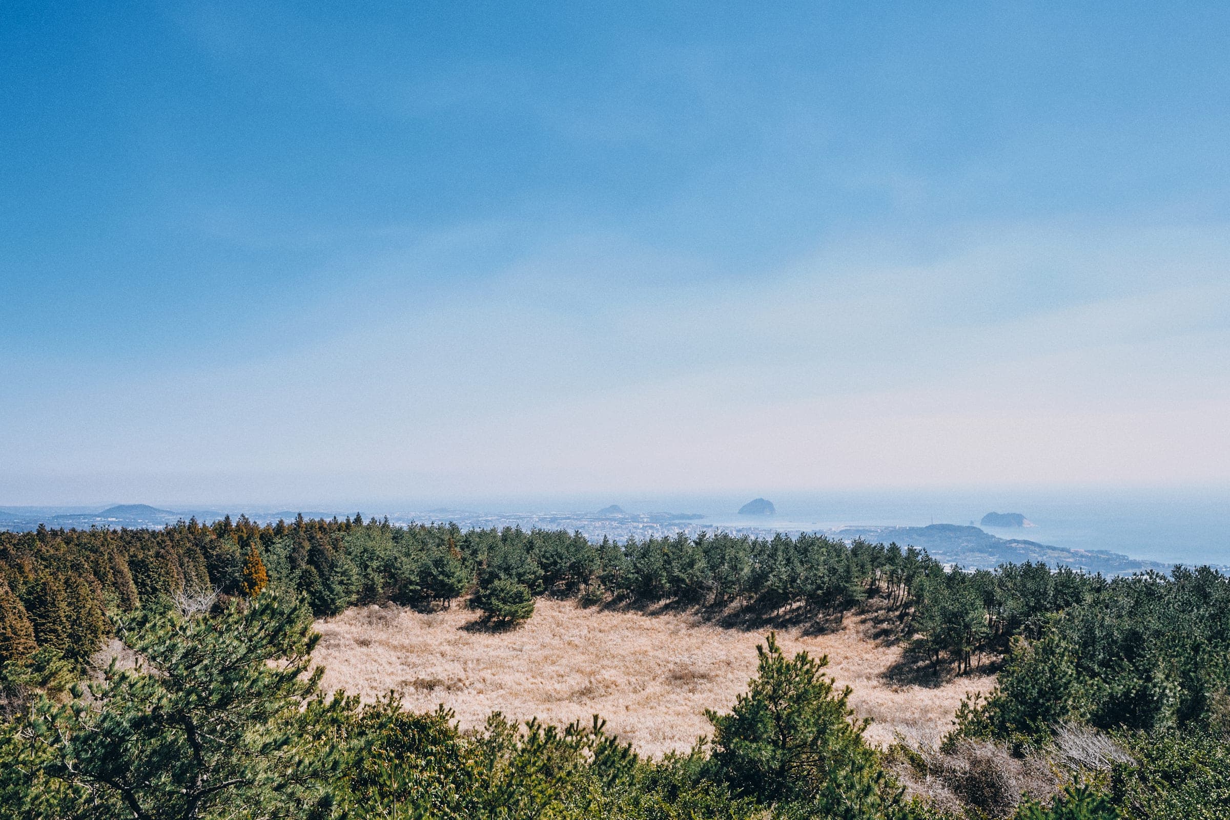 A coastal stretch of the Jeju Olle walking trail